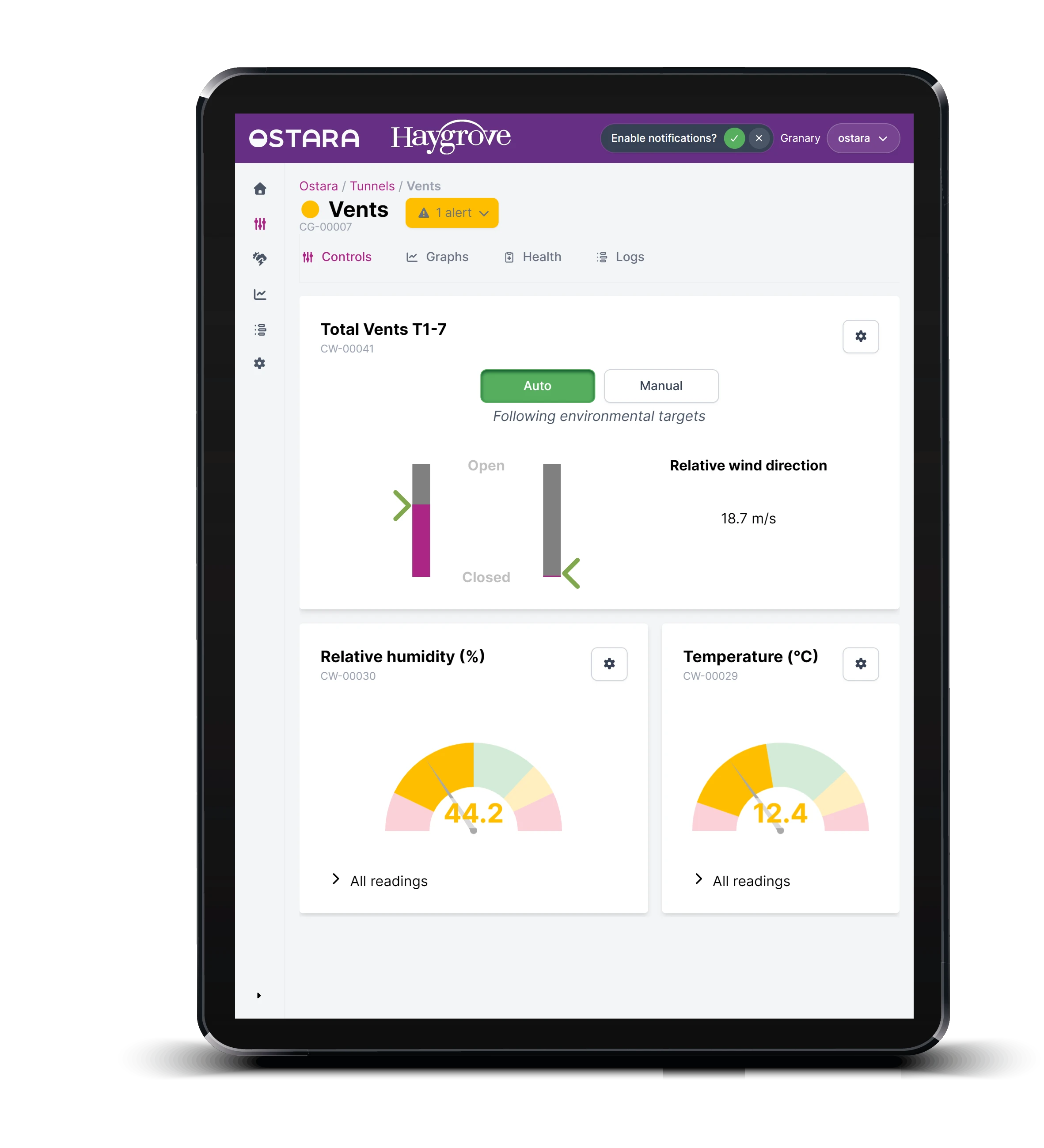 Vent homepage ostara x Haygrove.